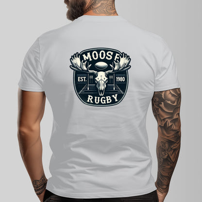 Vintage Moose Rugby Unisex O-neck Short Sleeve T-shirt | 180GSM Cotton