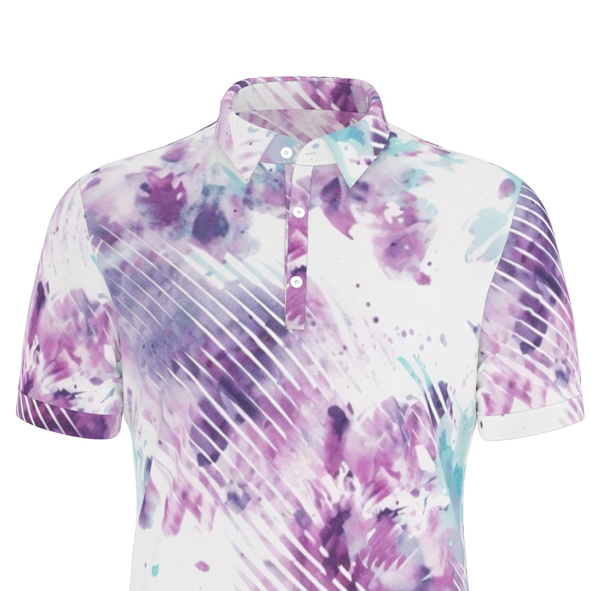 Modern Artistry Tie-Dye Stretch Polo Shirt