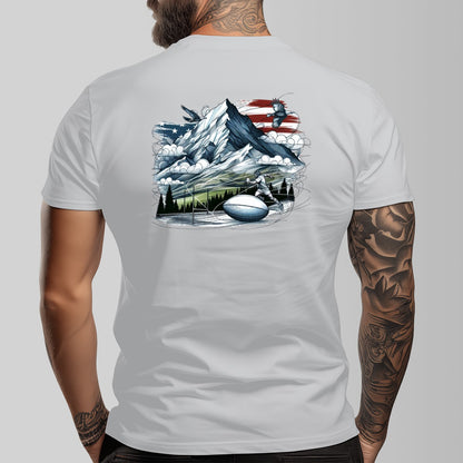 Rugby in Montana Short Sleeve T-shirt | 180GSM Cotton (DTF)