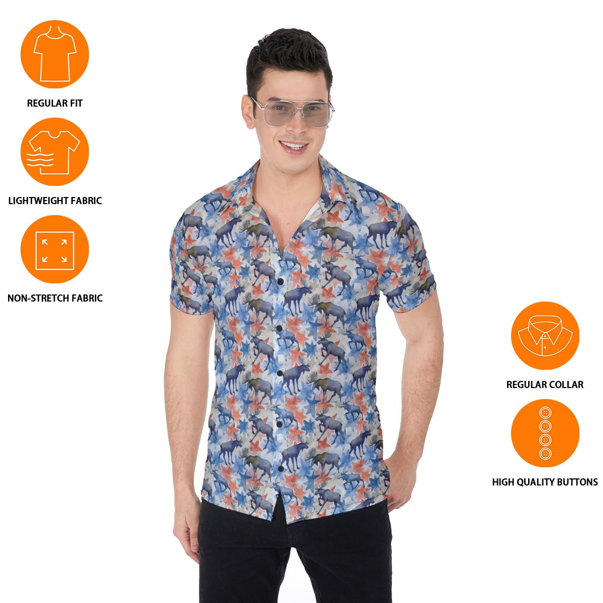 Men's short Sleeve Button Up Shirt - Click to view more designs