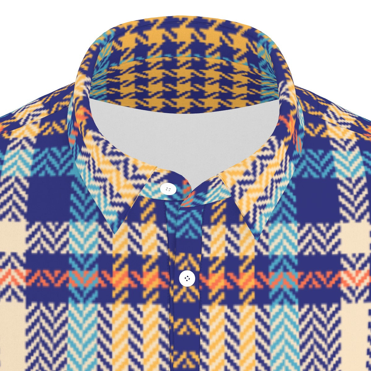 Vibrant Tartan Fusion Stretch Polo Shirt