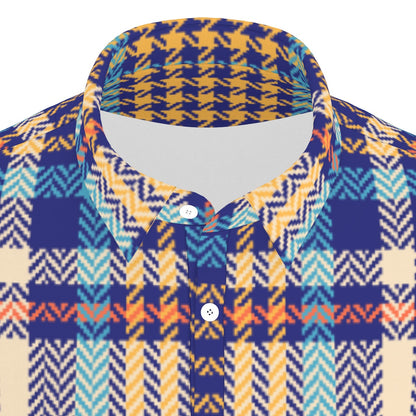 Vibrant Tartan Fusion Stretch Polo Shirt