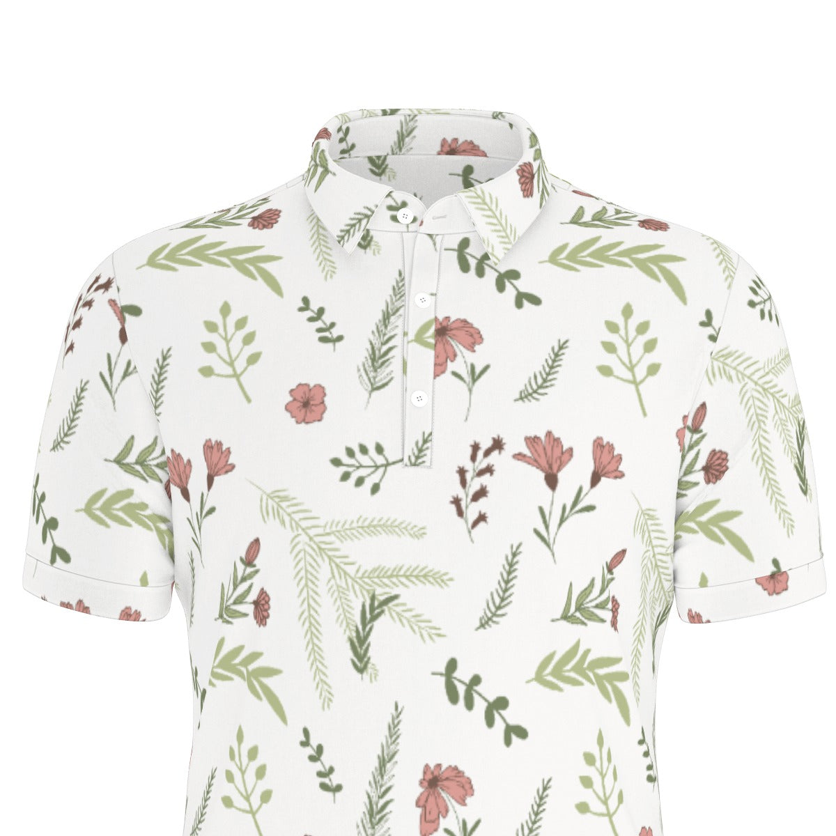 Botanical Harmony Stretch Polo Shirt