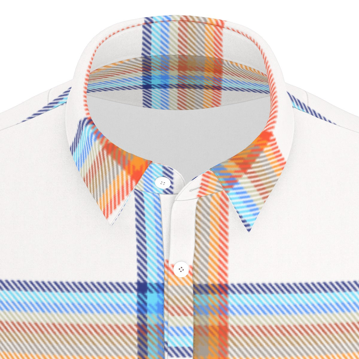90's Fad Plaid Stretch Polo Shirt