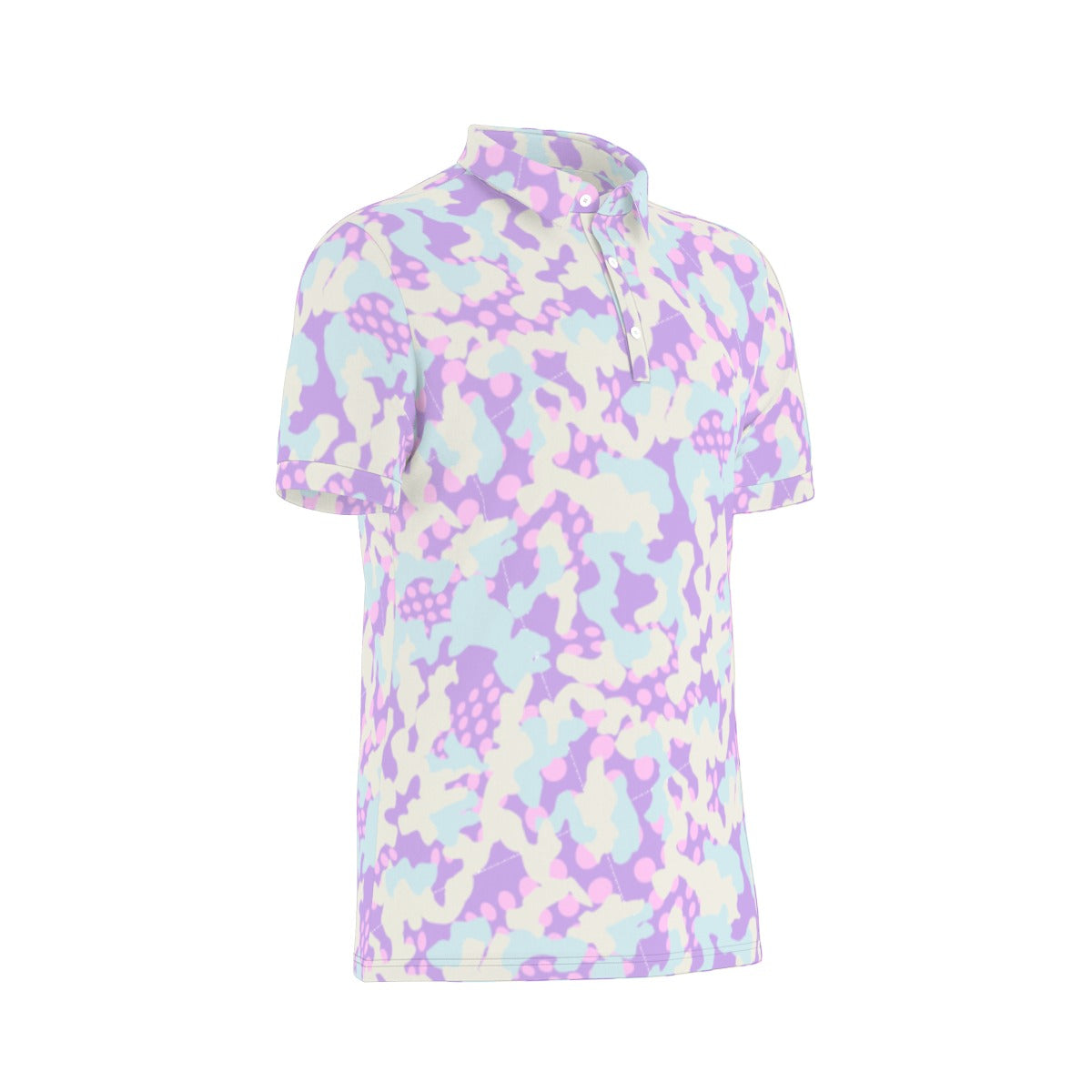 Lavender Haze Camouflage Stretch Polo Shirt