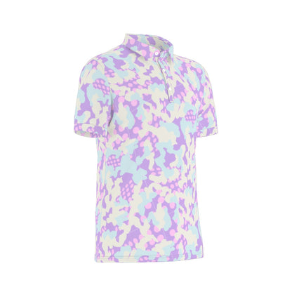 Lavender Haze Camouflage Stretch Polo Shirt
