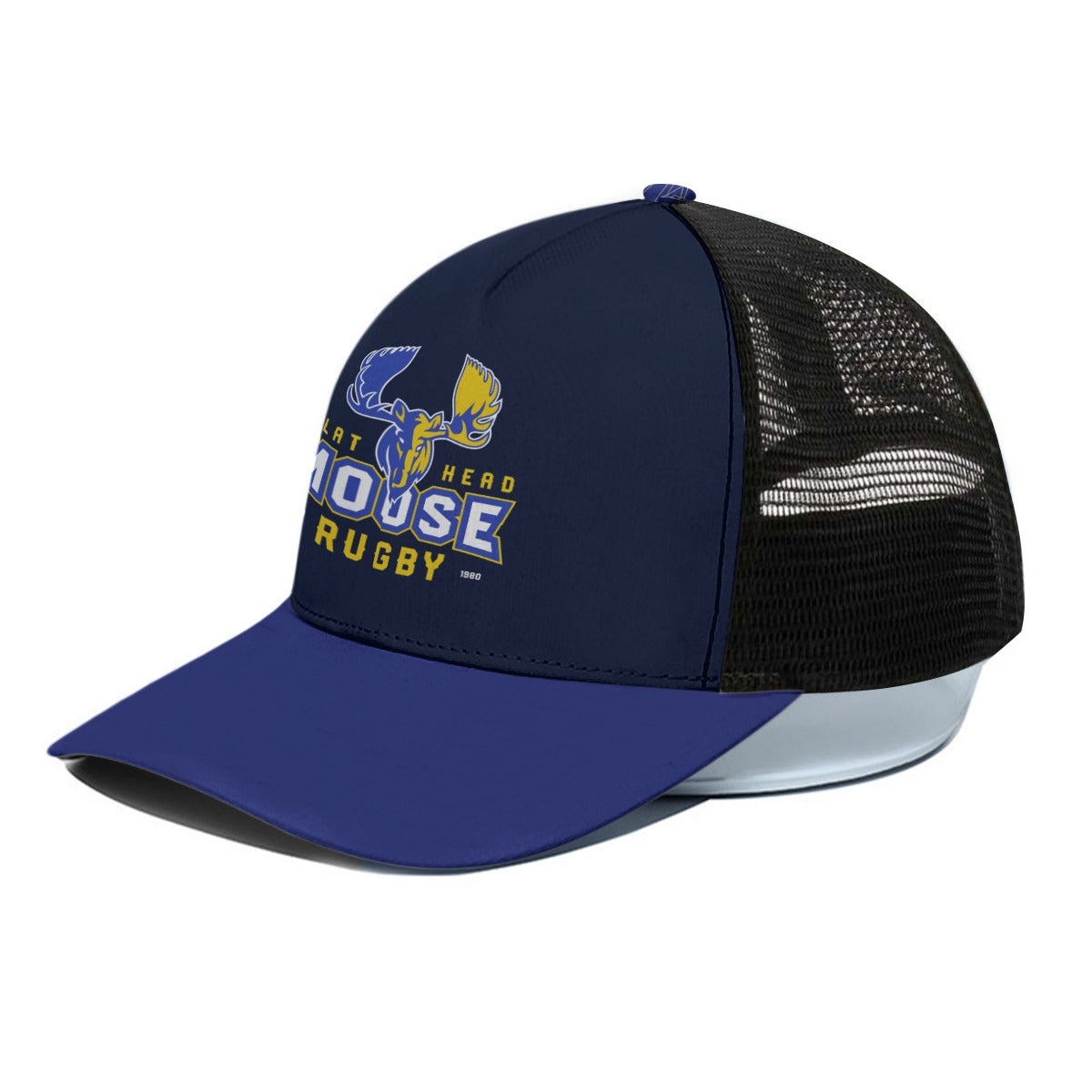 Flathead Moose Team Color Trucker Hat With Black Half-mesh