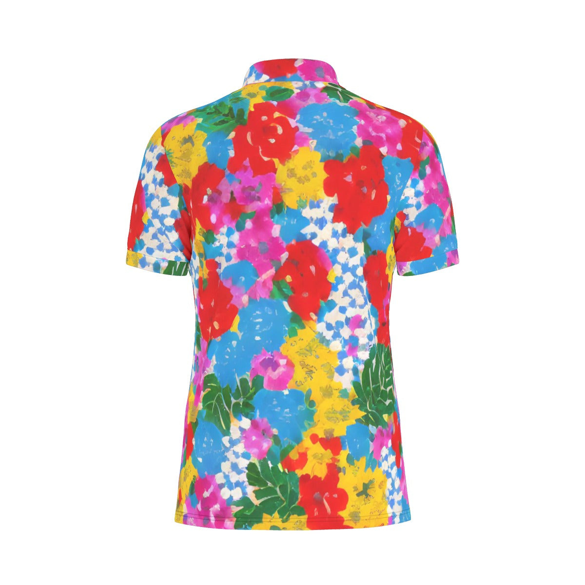 Summer Garden Party Stretch Polo Shirt