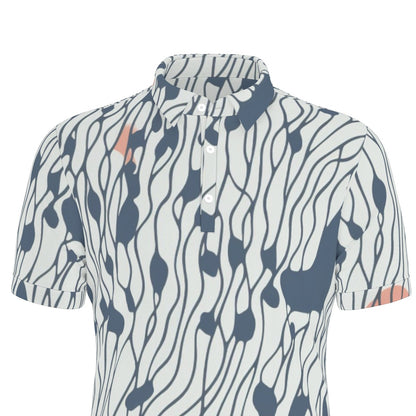 Oceanic Drift Stretch Polo Shirt