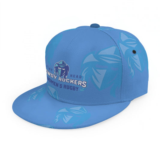 Rowdy Ruckers Flat Brim Baseball Cap - Stylish Rugby Headwear