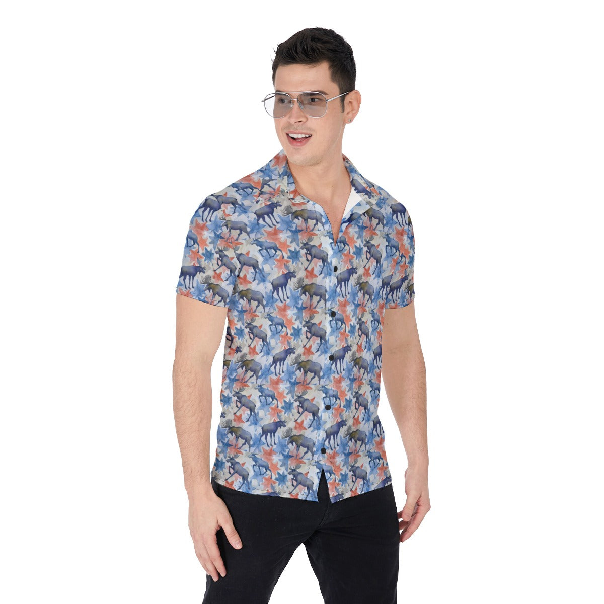 Men's short Sleeve Button Up Shirt - Click to view more designs