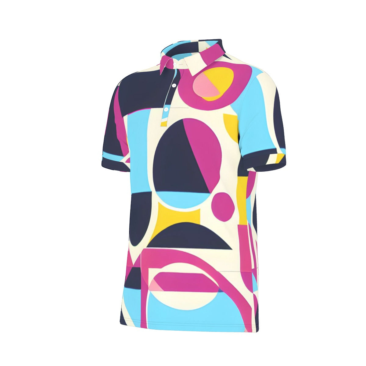 Geometric Jazz Stretch Polo Shirt
