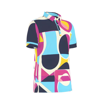 Geometric Jazz Stretch Polo Shirt