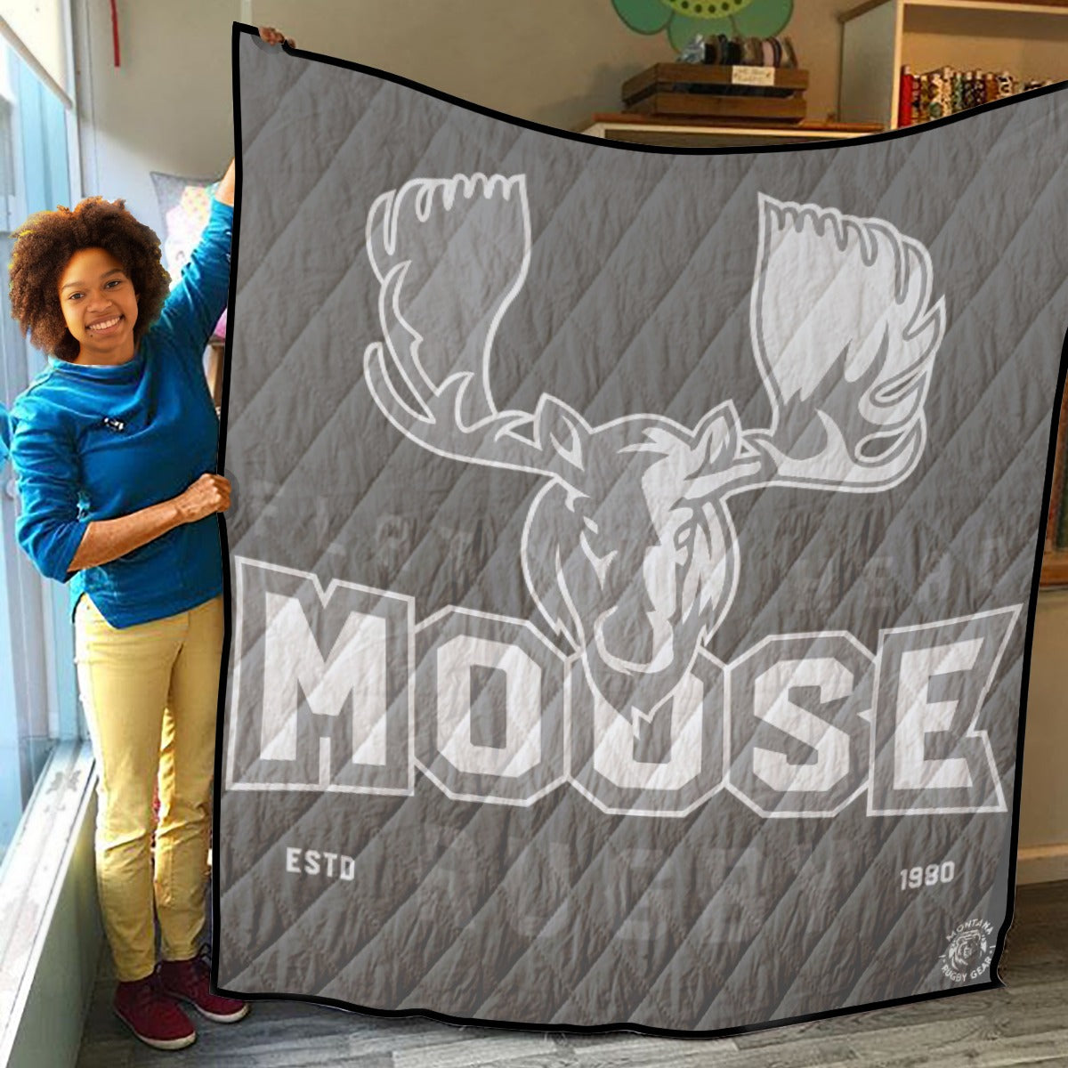 Flathead Moose Lightweight & Breathable Quilt With Edge-wrapping Strips