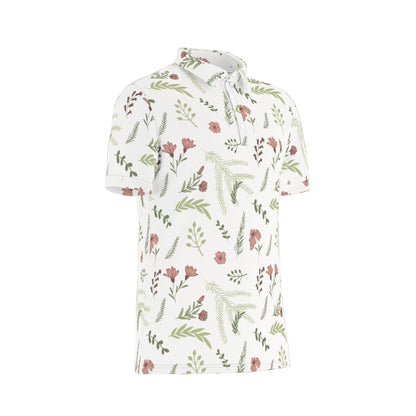 Botanical Harmony Stretch Polo Shirt