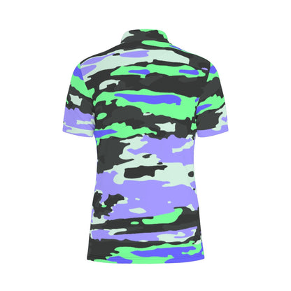 90's Camo Stretch Polo Shirt