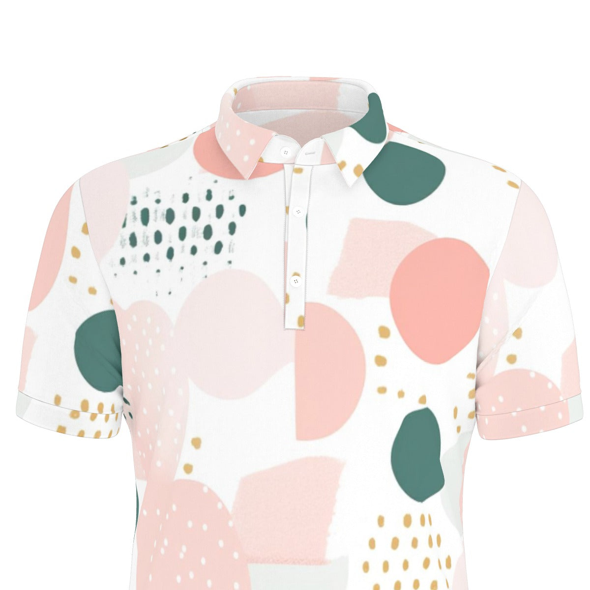 Artistic Dots Stretch Polo Shirt