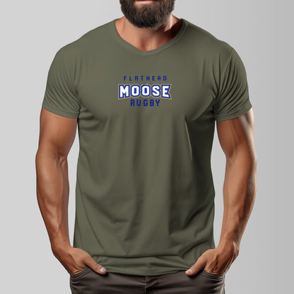 Flathead Moose Rugby Unisex O-neck Short Sleeve T-shirt | 180GSM Cotton (DTF)
