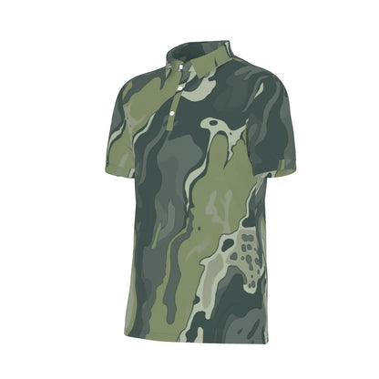 Forest Stealth Camouflage Stretch Polo Shirt