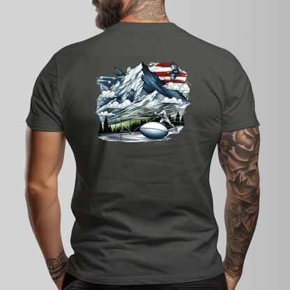 Rugby in Montana Short Sleeve T-shirt | 180GSM Cotton (DTF)