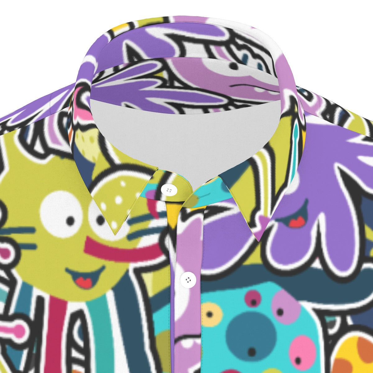 Vibrant Doodle Stretch Polo Shirt