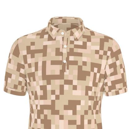 Desert Digital Camo Stretch Polo Shirt