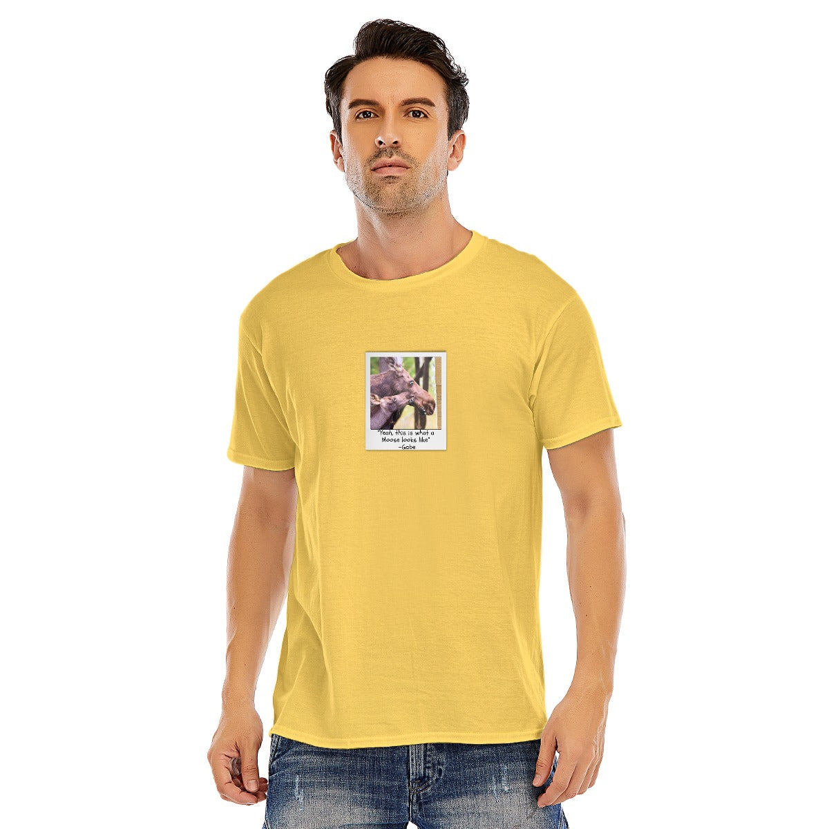 This is what a Moose looks like - Unisex O-neck Short Sleeve T-shirt | 180GSM Cotton (DTF)