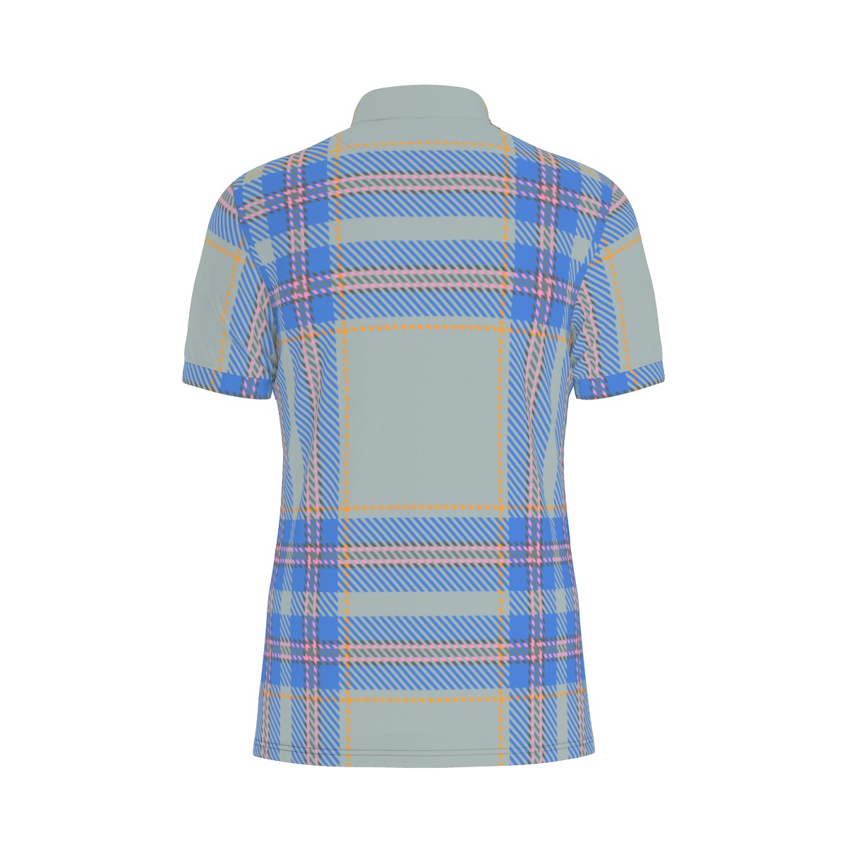 Modern Tartan Fusion Stretch Polo Shirt