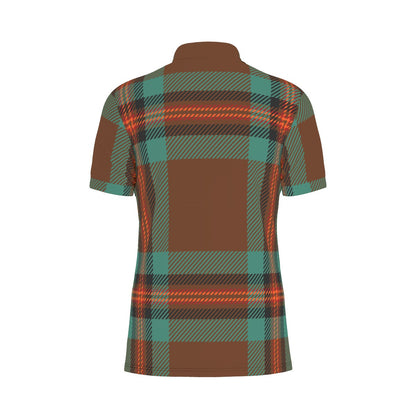Glen Plaid Stretch Polo Shirt