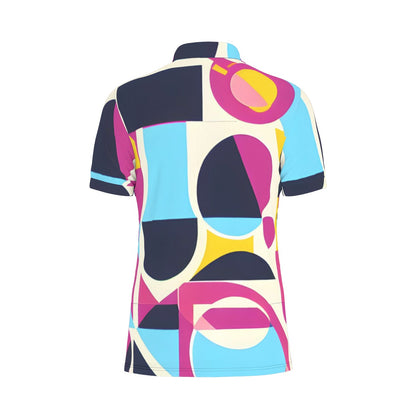 Geometric Jazz Stretch Polo Shirt