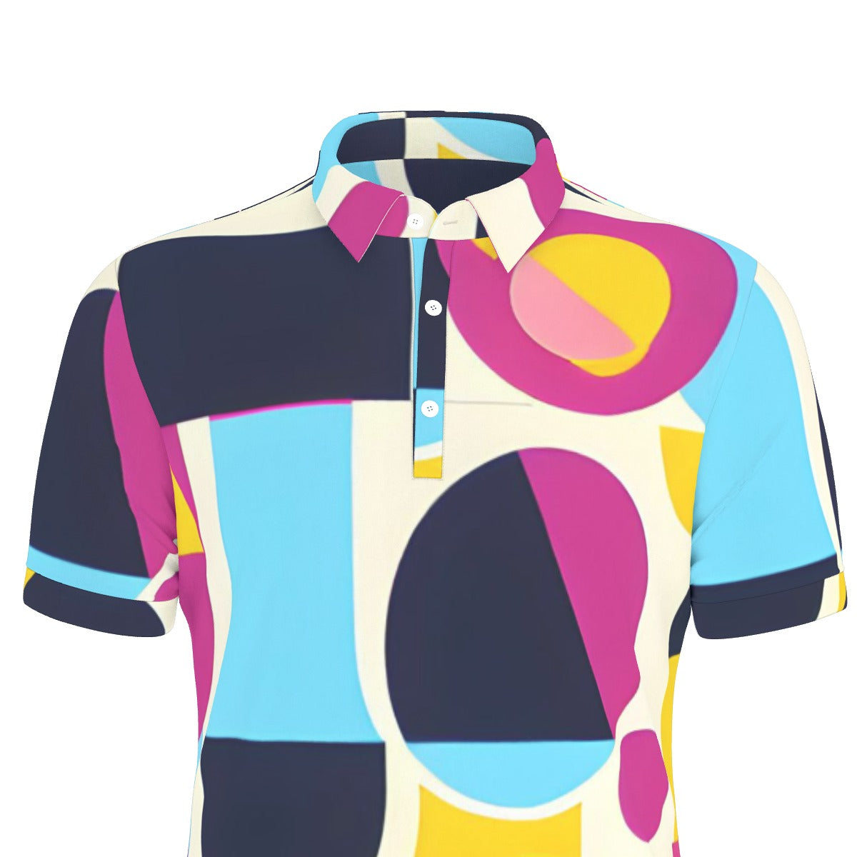 Geometric Jazz Stretch Polo Shirt