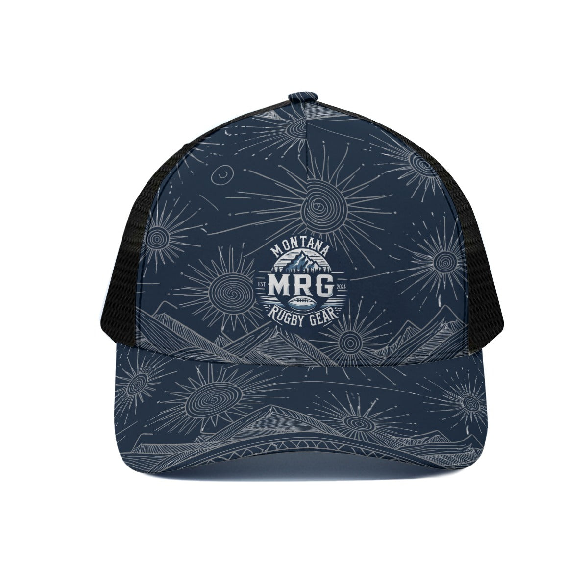 Unisex Trucker Hat With Black Half-mesh