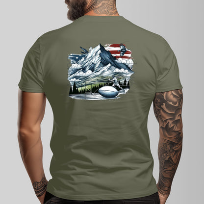 Rugby in Montana Short Sleeve T-shirt | 180GSM Cotton (DTF)