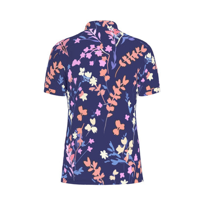Sapphire Meadow Stretch Polo Shirt
