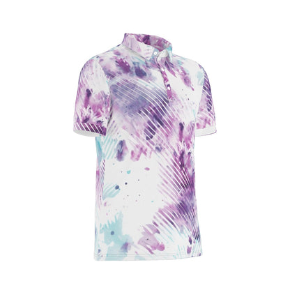 Modern Artistry Tie-Dye Stretch Polo Shirt
