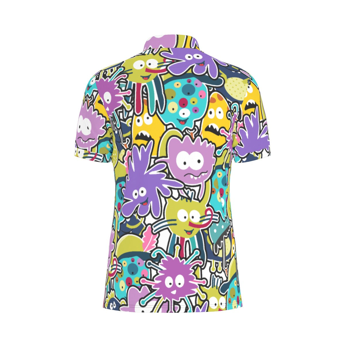 Vibrant Doodle Stretch Polo Shirt