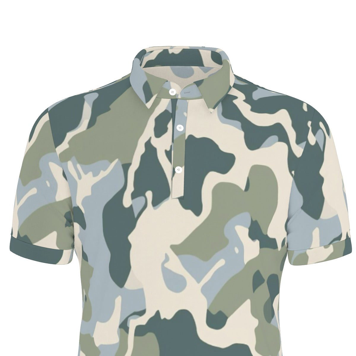 Summer Forest Camo Stretch Polo Shirt