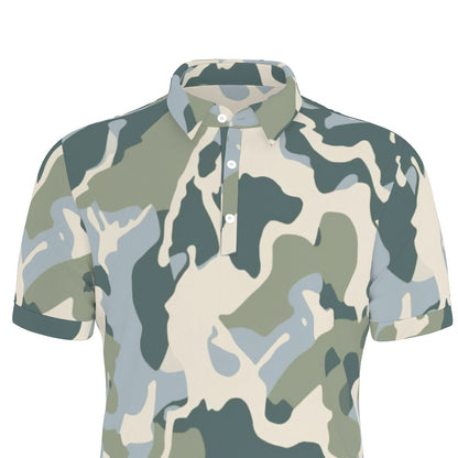 Summer Forest Camo Stretch Polo Shirt