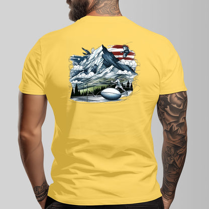 Rugby in Montana Short Sleeve T-shirt | 180GSM Cotton (DTF)