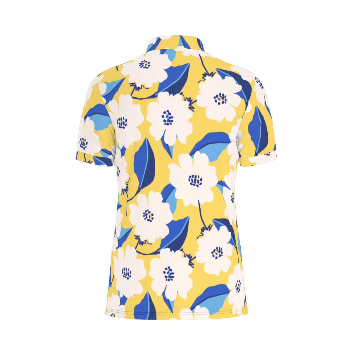 Sunny Blooms Stretch Polo Shirt