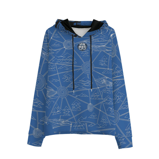 Montana Tribal Moose Men's Raglan Pullover Hoodie | Interlock