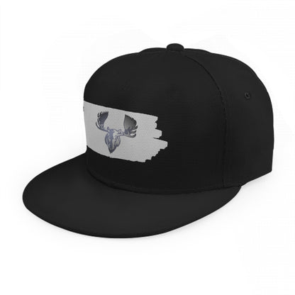 Moose Rugby Flat Brim Baseball Cap - Stylish Rugby Headwear