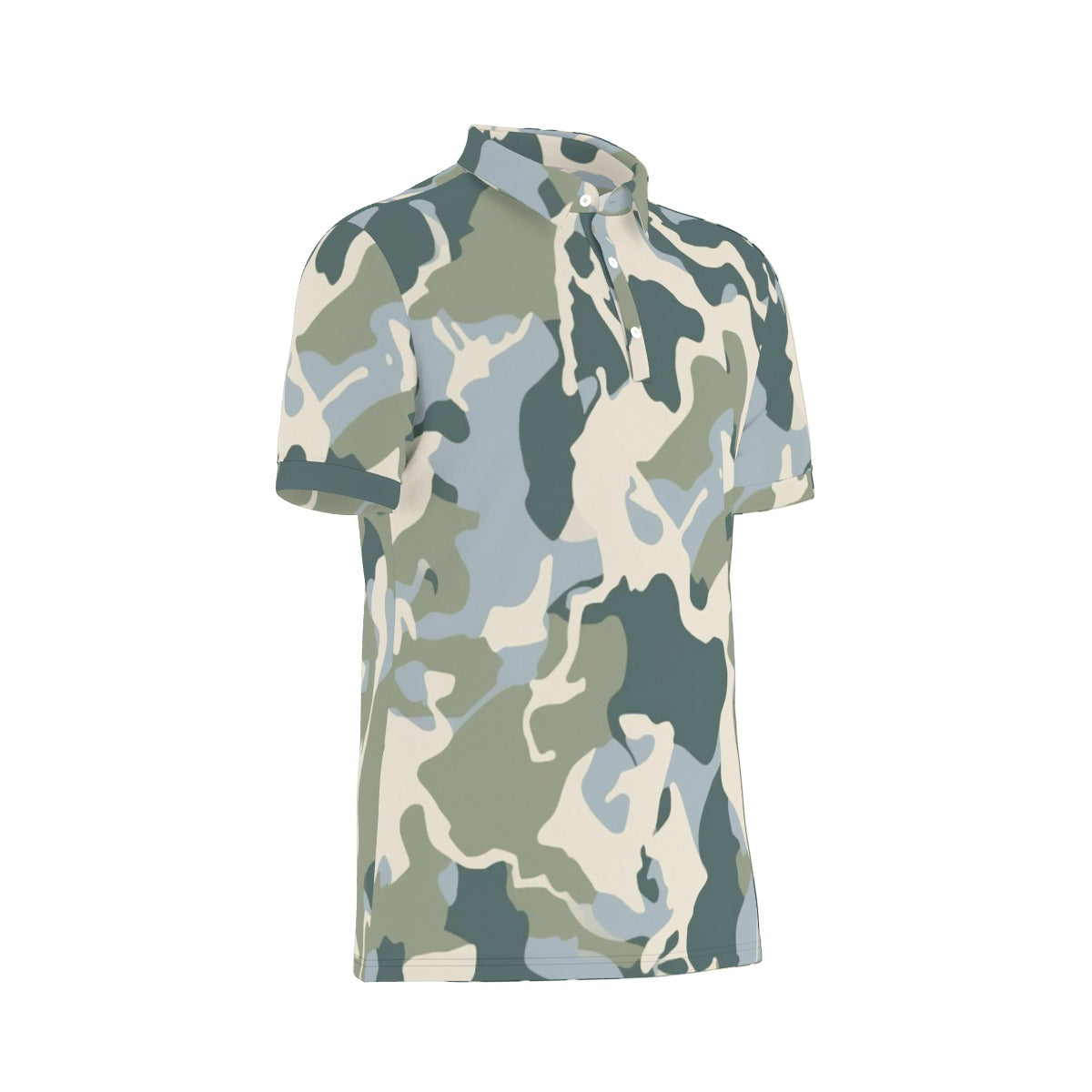Summer Forest Camo Stretch Polo Shirt