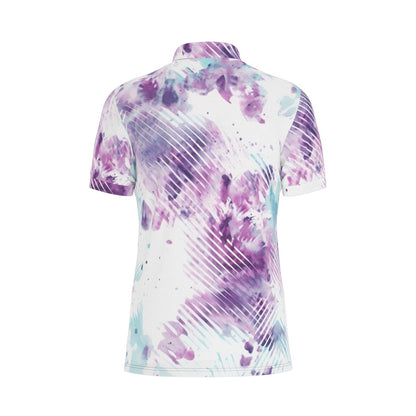 Modern Artistry Tie-Dye Stretch Polo Shirt