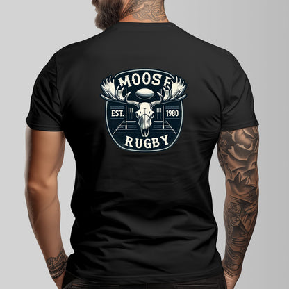 Vintage Moose Rugby Unisex O-neck Short Sleeve T-shirt | 180GSM Cotton