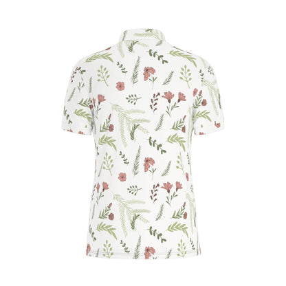 Botanical Harmony Stretch Polo Shirt
