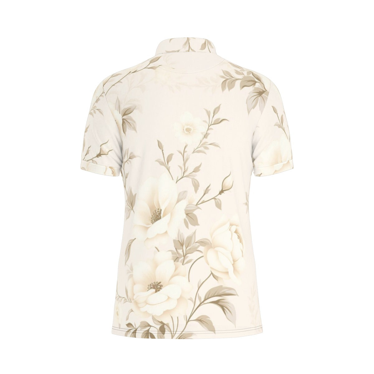 Serene Flora Stretch Polo Shirt