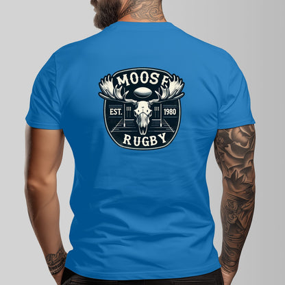 Vintage Moose Rugby Unisex O-neck Short Sleeve T-shirt | 180GSM Cotton