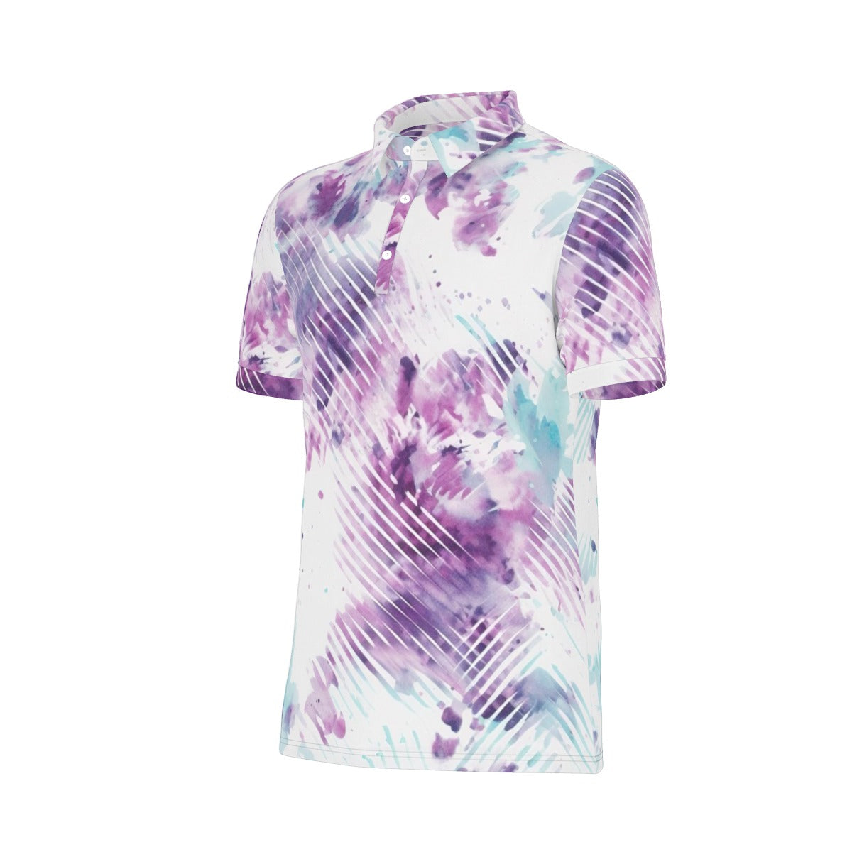 Modern Artistry Tie-Dye Stretch Polo Shirt