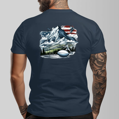 Rugby in Montana Short Sleeve T-shirt | 180GSM Cotton (DTF)